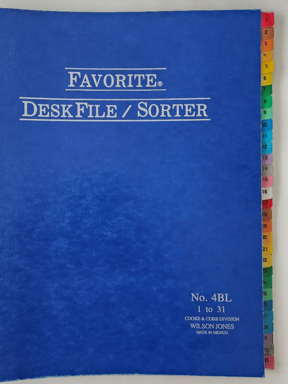 Favorite DeskFile/Sorter No.4BL 1-31 Cooke & Cobb Wilson Jones